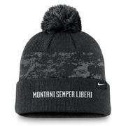 West Virginia Nike Built On Bravery Peak Cuff Pom Beanie